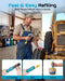 Seesii blue 3oz mini grease gun supports 3 fast clean refills: cartridge bulk suction loading for workshop farm machinery lubrication