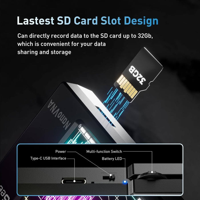 SEESII NanoVNA - H handheld vector network analyzer, 10 kHz–1.5 GHz. Measure S11/S21, VSWR/SWR, Smith chart; USB - C PC/Android control, SMA cal kit, ESD protection. - Network Analyzer - SeeSii