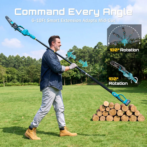 Seesii P8 Ace 2 - in - 1 Pole Saw & Mini Chainsaw, battery powered pole chainsaw - chainsaw - SeeSii