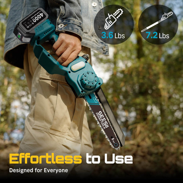 Seesii P8 Ace 2 - in - 1 Pole Saw & Mini Chainsaw, battery powered pole chainsaw - chainsaw - SeeSii