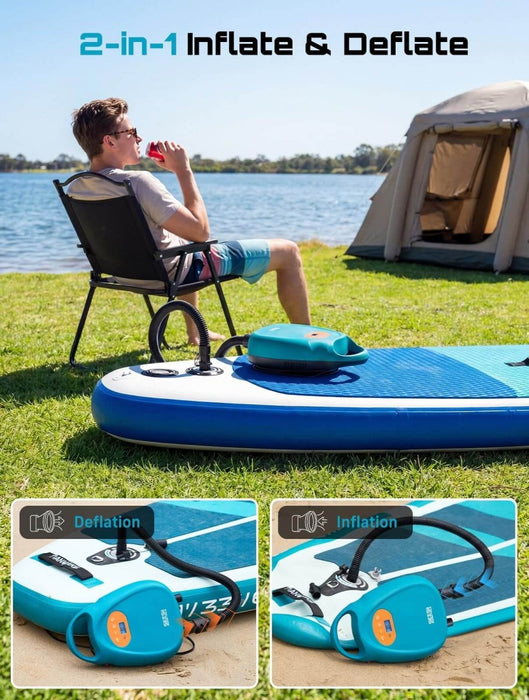 Seesii Paddle Board Pump Rechargeable Battery-Powered 20PSI Dual Stage SUP Pump - SeeSii