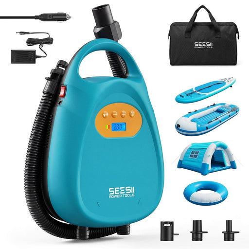 Seesii Paddle Board Pump Rechargeable Battery-Powered 20PSI Dual Stage SUP Pump - SeeSii