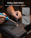 60W soldering iron from SEESII plastic welder kit smooth plastic crack repair before and after effect