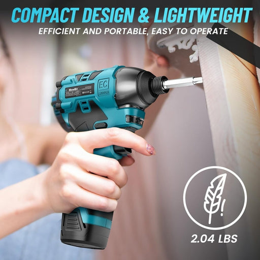 Seesii QH140 16V Cordless Impact Driver Max Torque 1240 In-lbs,Two 2.0Ah Battery - impact wrench-SeeSii