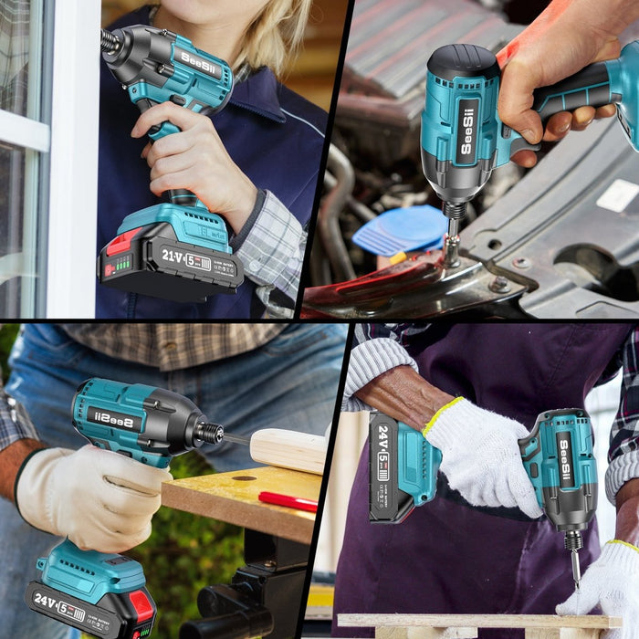 Seesii Impact Driver Kit丨Cordless Brushless Impact Driver Kit
