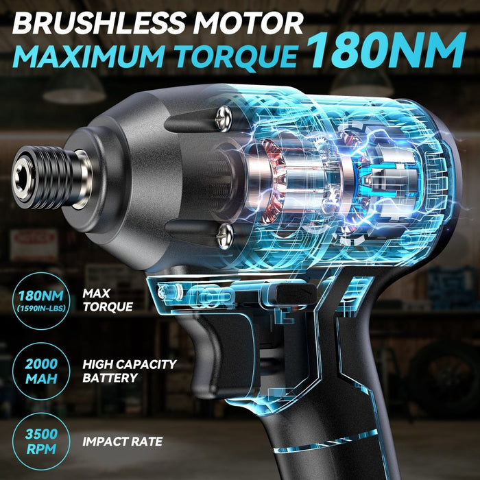 Seesii Impact Driver Kit丨Cordless Brushless Impact Driver Kit