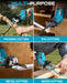 Seesii Reciprocating Saw Cordless, 3500 RPM Brushless Motor with 2 x 2.0Ah Batteries - SeeSii
