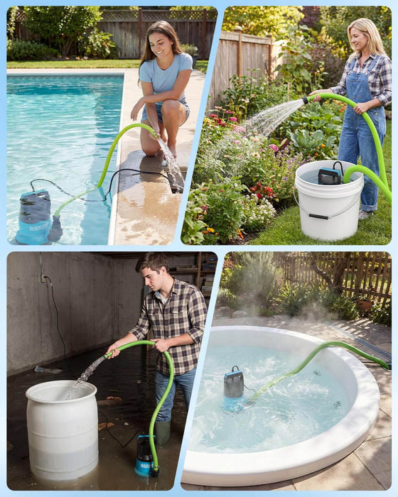 SEESII Submersible Pump Multi-Use, Ideal for Pool, Basement, Garden and Hot Tub Water Removal