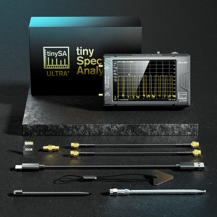 SEESII TinySA Ultra+ ZS406 Spectrum Analyzer, 100kHz–5.4GHz Handheld RF Analyzer - Spectrum Analyzer - SeeSii