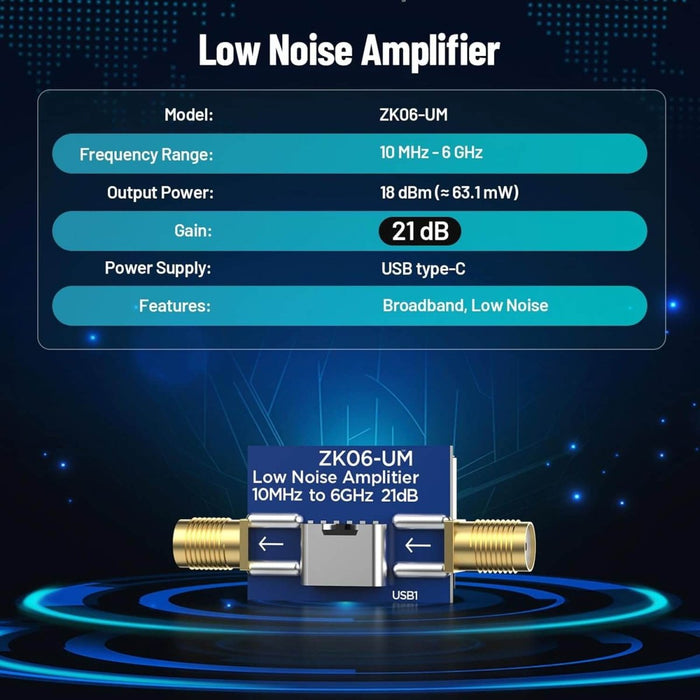 SeeSii TinySA Ultra+ ZS406 Spectrum Analyzer (5.4 GHz) – Handheld RF Spectrum Analyzer & Signal Generator, 4.0" Touch, 32 GB SD, with 21 dB USB - C LNA - Spectrum Analyzer - SeeSii