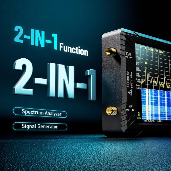 SeeSii TinySA Ultra+ ZS406 Spectrum Analyzer (5.4 GHz) – Handheld RF Spectrum Analyzer & Signal Generator, 4.0" Touch, 32 GB SD, with 21 dB USB - C LNA - Spectrum Analyzer - SeeSii