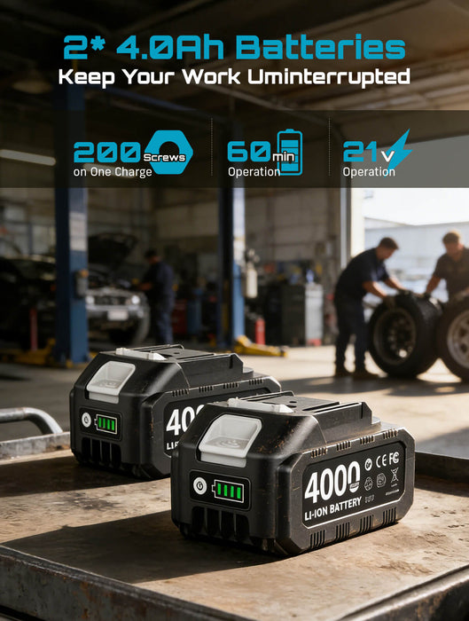 Seesii WH700 1/2‘’ Brushless 479 Ft-lbs(650Nm) Impact Wrench, 3in1 Functional - impact wrench-SeeSii
