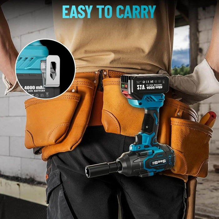 Seesii WH760 Cordless Impact Wrench - 1000Nm (738ft - lbs) 2*4.0AH Battery - impact wrench - SeeSii