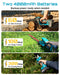 2pcs 4000mAh rechargeable batteries, long run time for mini chainsaw, hedge trimmer and pruning shear