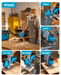 SEESII cordless jigsaw multi‑application: wood, metal, PVC, curved, bevel and straight cuts
