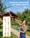 Seesii ergonomic balanced 2‑in‑1 pole saw hedge trimmer with shoulder strap reduce arm fatigue for long‑time work