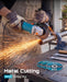 Seesii electric angle grinder cutting metal pipe with sparks heavy‑duty cutting disc