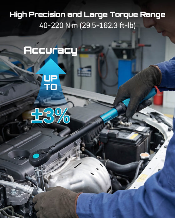SeeSii torque wrench ±3% high precision, 40‑220Nm for car engine repair maintenance