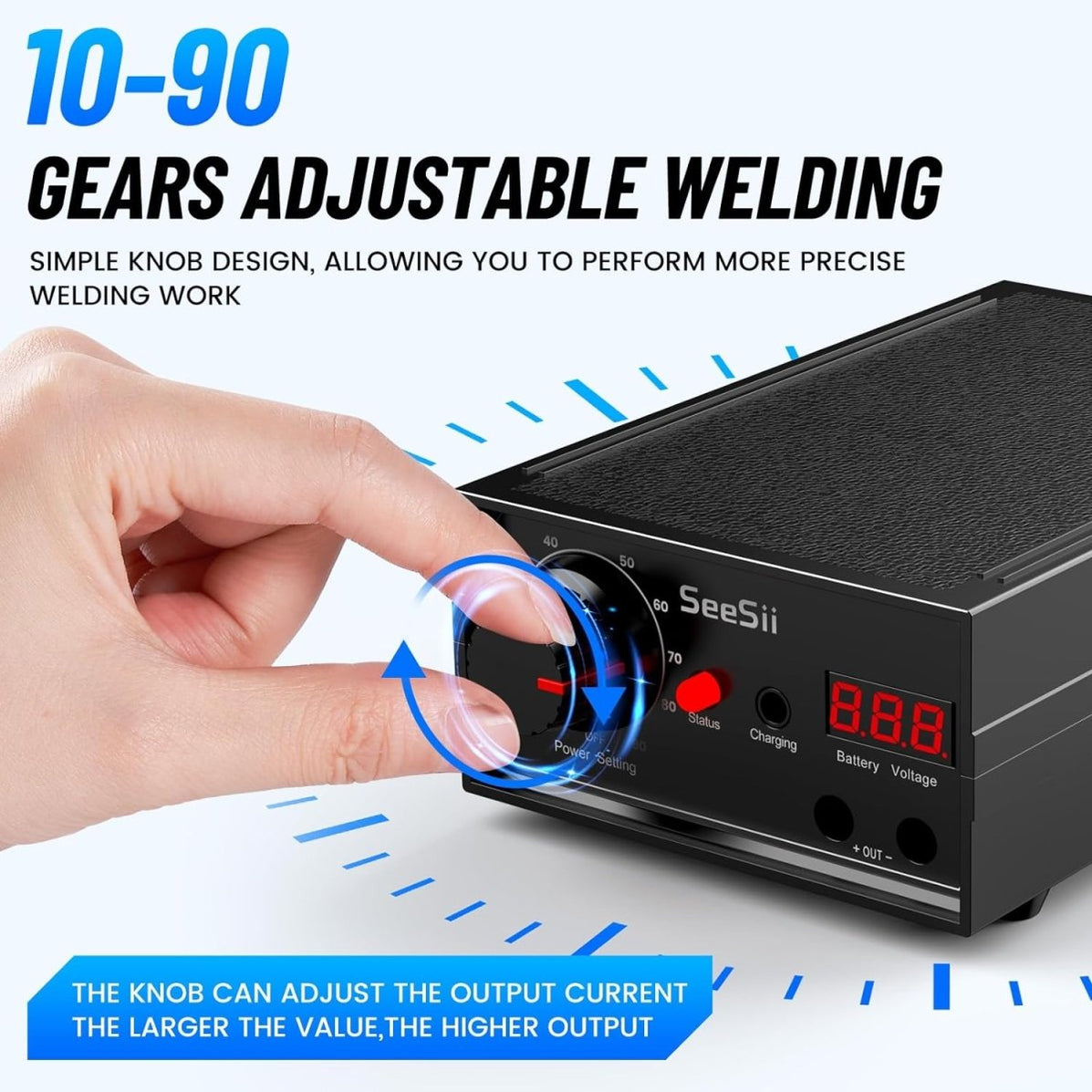 Seesii 8000W Punktschweißgerät SE8000 10-90 Gänge mit Doppelimpulsausg ...