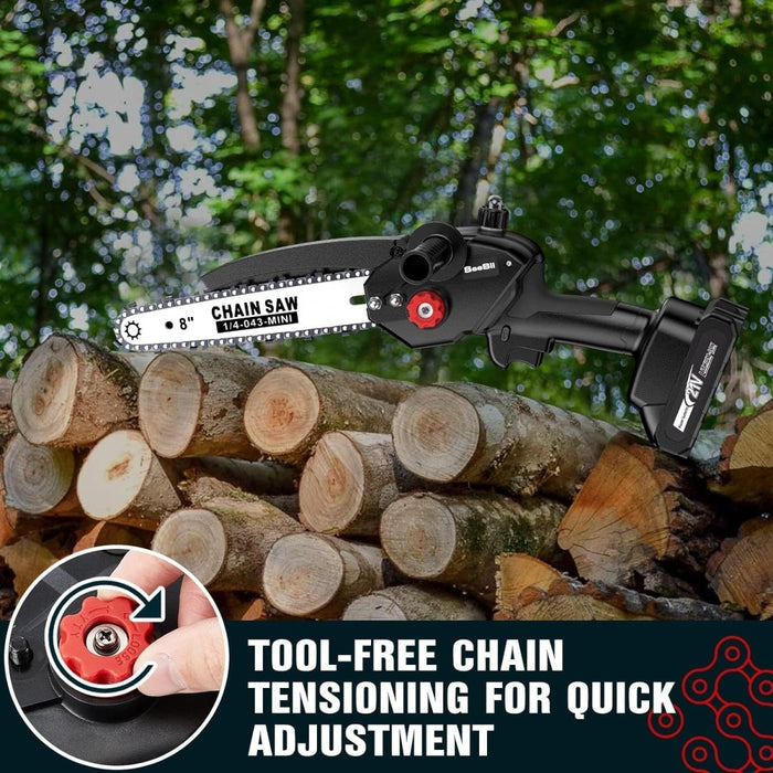 Seesii SC8B Mini Chainsaw-With Oiler Chain Tension, Firm Grip - chainsaw-SeeSii