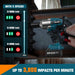 Seesii WH800 1/2'' Impact Wrench, 960Ft-lbs(1300NM) 2x5.0Ah Battery, Brushless Motor - impact wrench-SeeSii